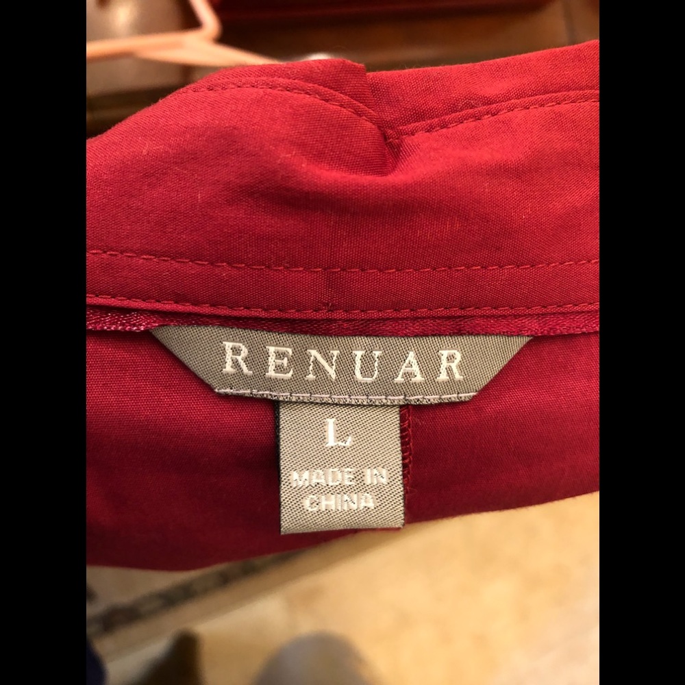 Renuar Ruched Red Blouse - Picture 4 of 6